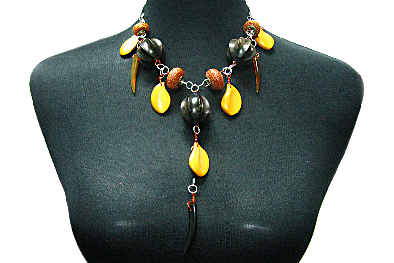 band of wood beads