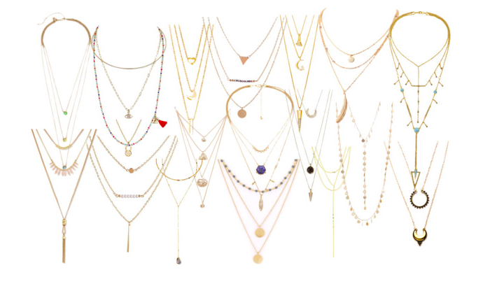 Layered jewelry images