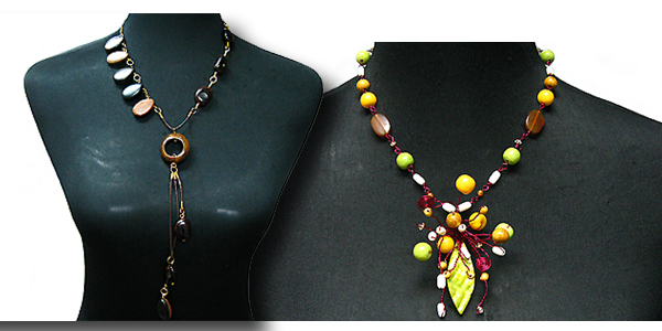 Tiger Ebony Wood Beads and Horn Beads